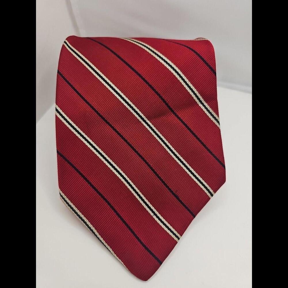 Suavair Vtg Red Tie Authentic Guildstream Regimentals 4 x 55